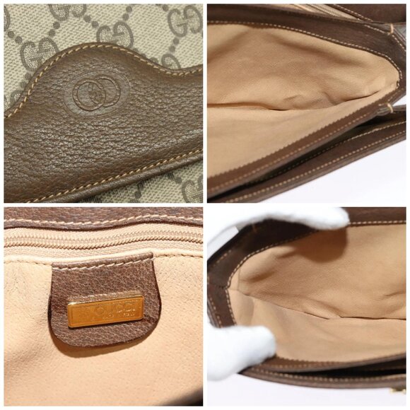 GUCCI GG Supreme Shoulder Bag PVC Beige Gold 004 256 0024 Auth ki5813 - Picture 14 of 14